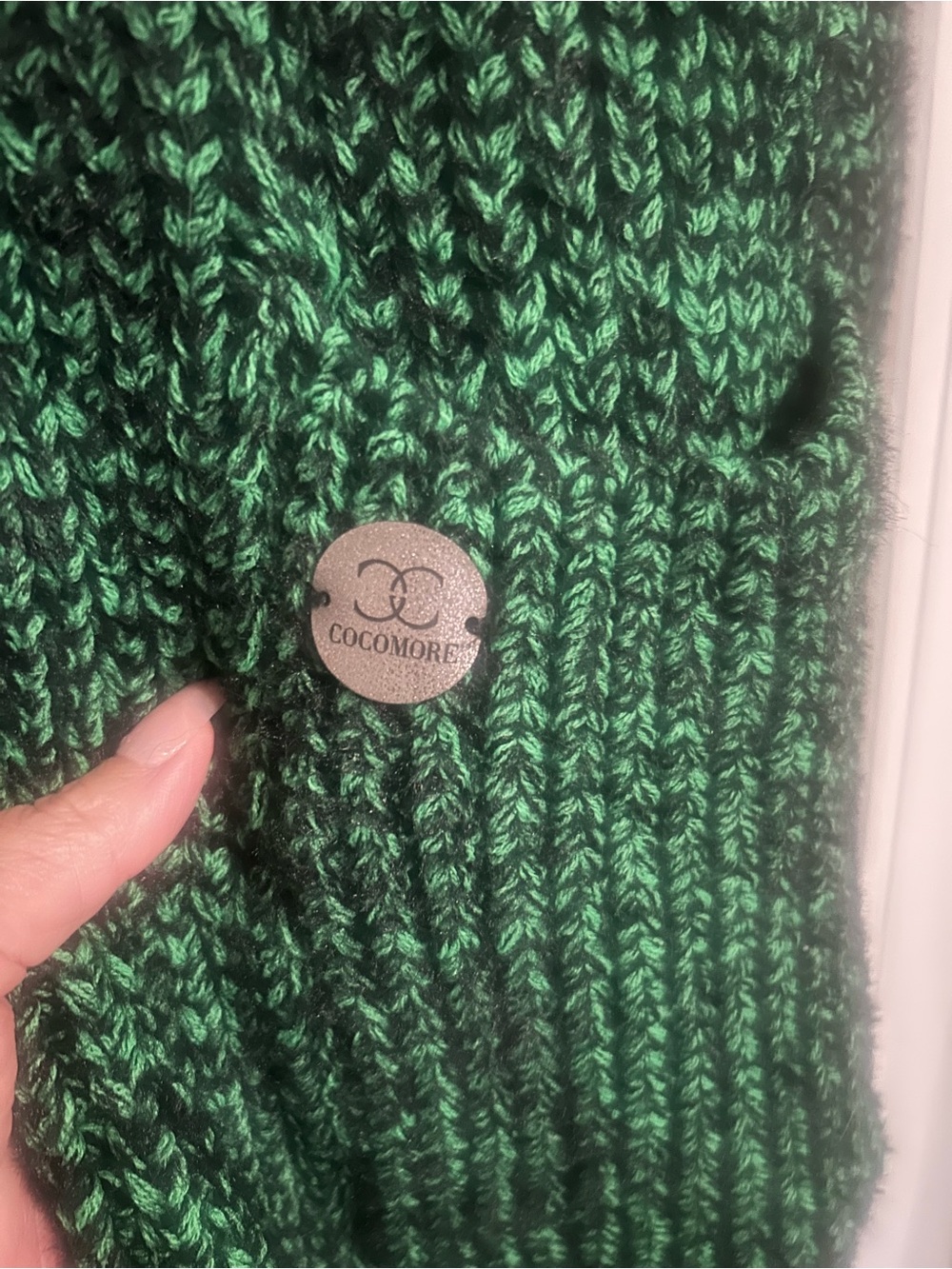Cocomore Long Green Knit Women's cardigan
